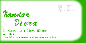 nandor diera business card